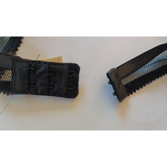 Jezebel Floral Lace Push-Up Bra Size 34C Black Underwire Vintage Sexy - Picture 10 of 10